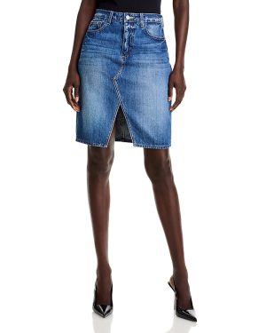 L'Agence Tylee Denim Pencil Skirt