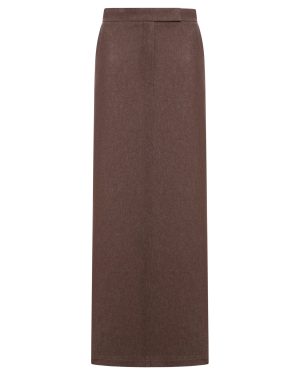 LONG SKIRT IN DENIM EFFECT COTTON - Max Mara - Woman