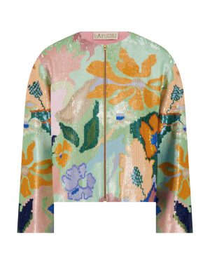 La Fuori - Floral Jacquard Embroidered Jacket - Multi - S - Only At Moda Operandi