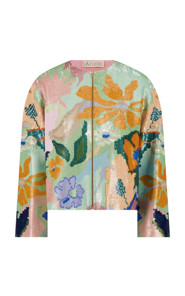 La Fuori - Floral Jacquard Embroidered Jacket - Multi - S - Only At Moda Operandi
