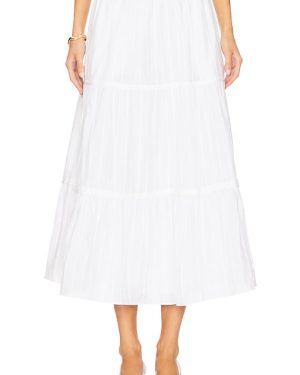 La Ligne Tiered Skirt in Ivory. Size 12.
