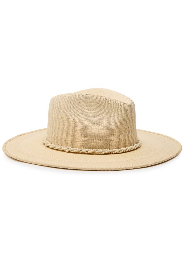 Lack OF Color Paradise Embellished Straw Fedora - Cream - 57 (57cm / M)