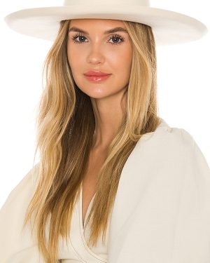 Lack of Color Melodic Fedora in White. Size S.