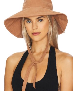 Lack of Color Summer Bucket Hat in Brown. Size S/M.