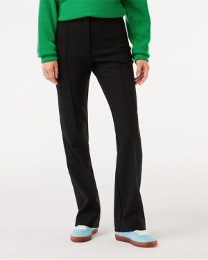 Lacoste High Waist Flared Dress Pants - Black