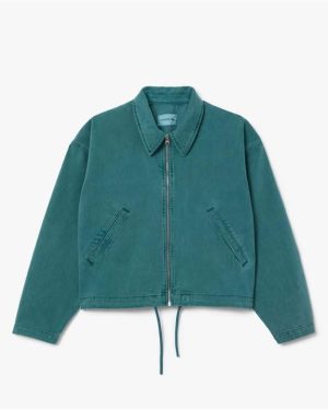 Lacoste Relaxed Fit Natural Dyed Denim Jacket - Green
