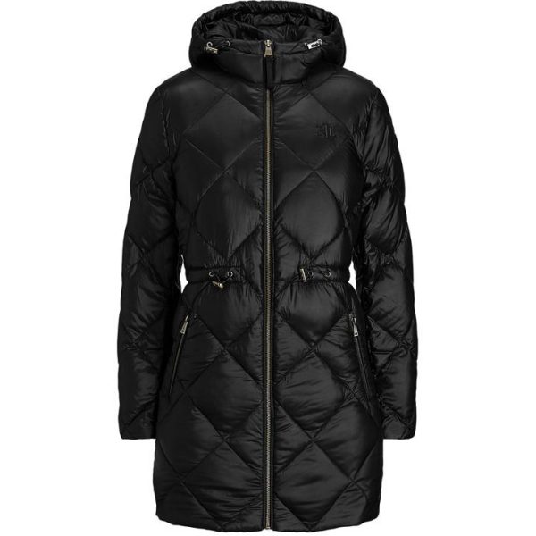 Lauren by Ralph Lauren Belted Quilted Anorak - Black