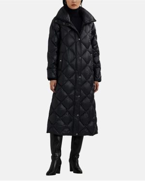Lauren by Ralph Lauren Long Puffer Jacket - Black