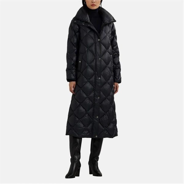 Lauren by Ralph Lauren Long Puffer Jacket - Black