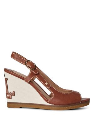 Lauren by Ralph Lauren Roni Wedge Heels - Brown