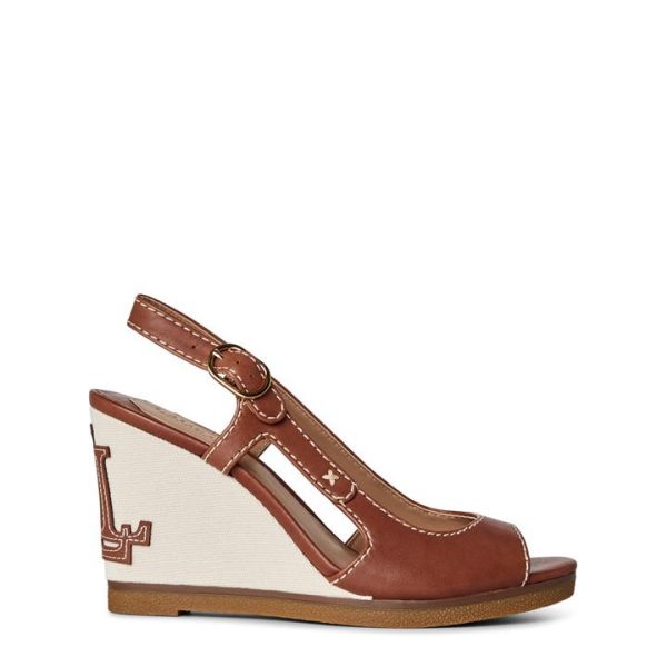 Lauren by Ralph Lauren Roni Wedge Heels - Brown