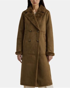 Lauren by Ralph Lauren Shearling Coat - Beige
