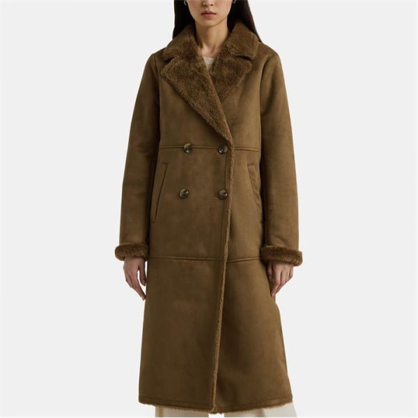 Lauren by Ralph Lauren Shearling Coat - Beige