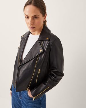 Leather Biker Jacket Black