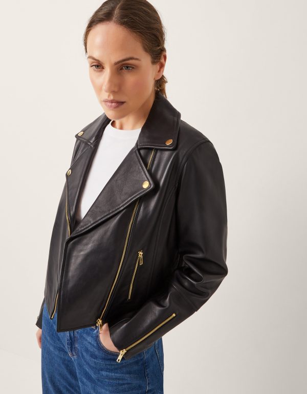 Leather Biker Jacket Black