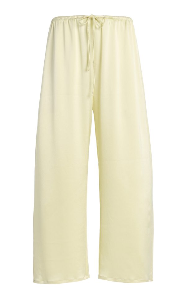 Leset - Barb Cropped Drawstring Pants - Yellow - S - Moda Operandi