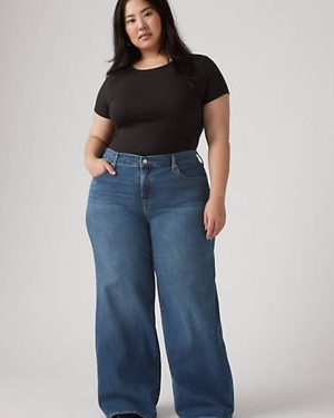 Levi's 318 Shaping Wide Leg Jeans (Plus Size) - Women's - 16M - Blue