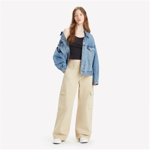 Levis Baggy Cargo Trousers - Beige