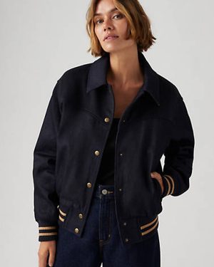 Levi's Lennox Varsity Jacket - Women's - L - Blue