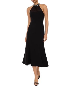 Likely Lirio Embellished Halter Neck Midi Dress