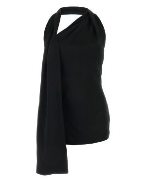 Loewe Black Satin Mini Dress