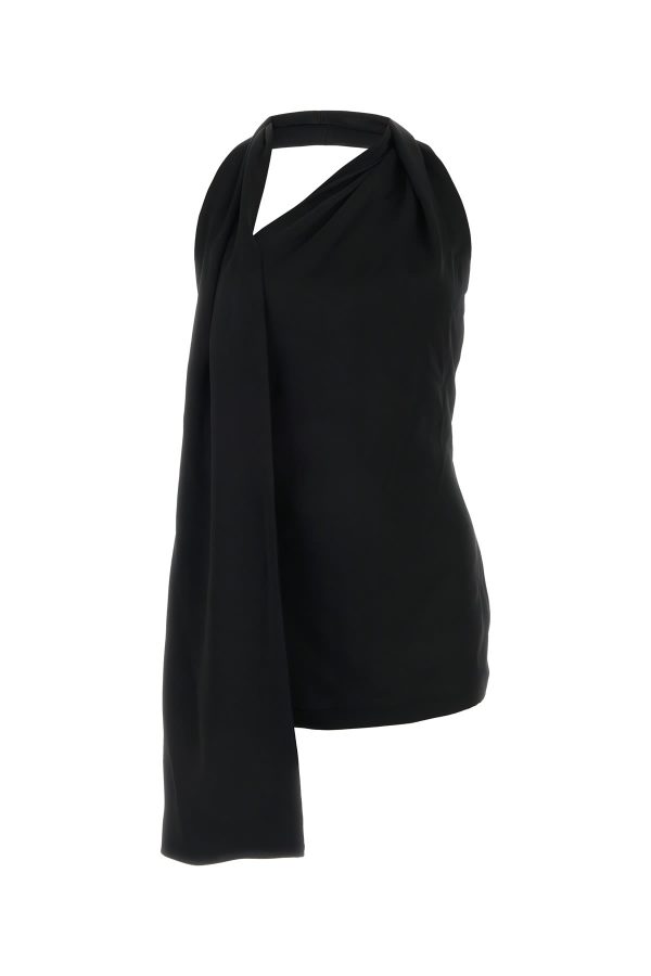 Loewe Black Satin Mini Dress