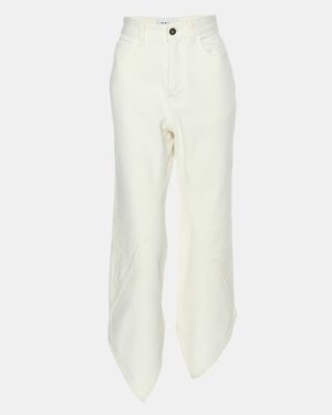 Loewe White Denim Asymmetric Hem Jeans S