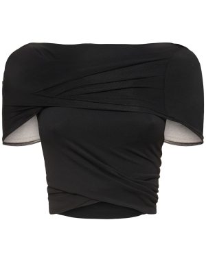 Lola Short Sleeve Wrap Crop Top