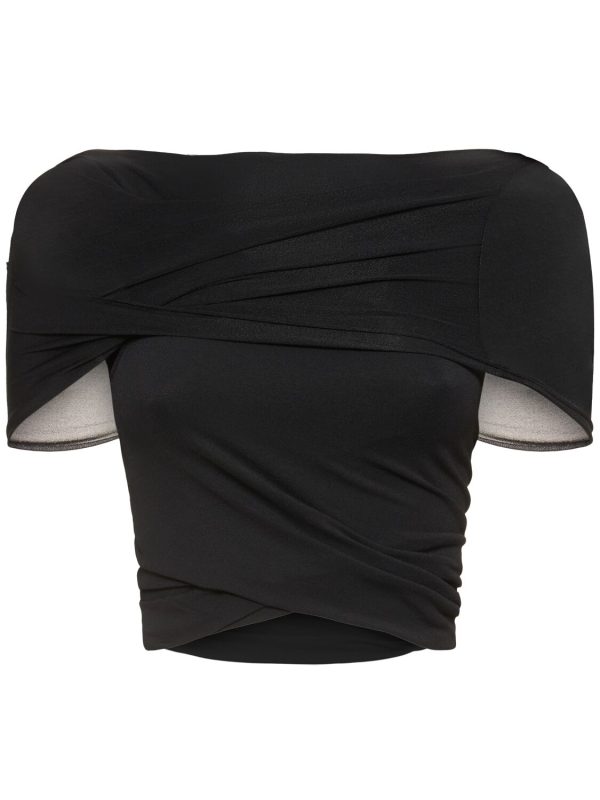 Lola Short Sleeve Wrap Crop Top