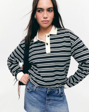 Long Sleeve Rugby Polo Top