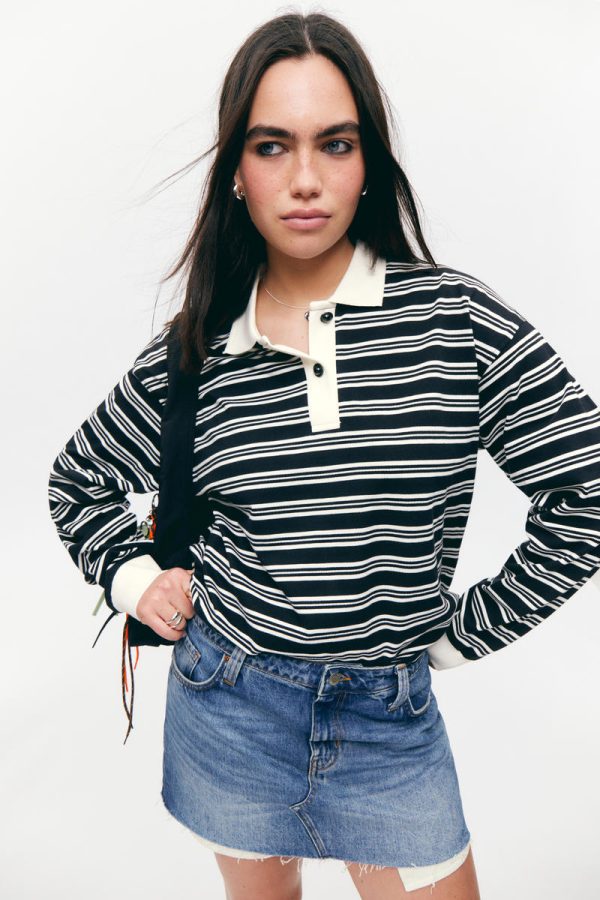 Long Sleeve Rugby Polo Top