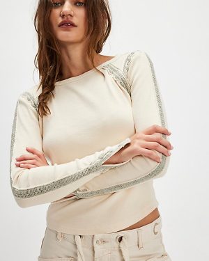 Lost Love Long-Sleeve Top at Free People in Tea Combo, Size: XS