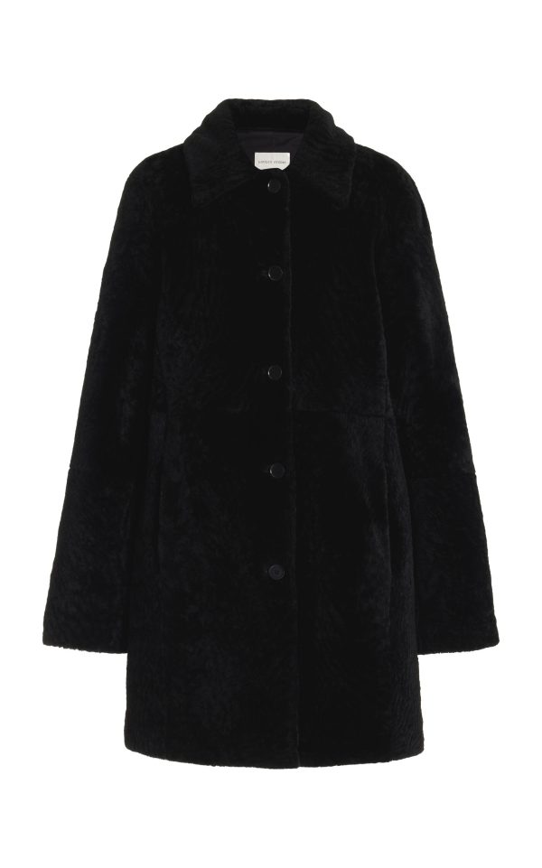 Loulou de Saison - Beatris Shearling Coat - Black - L - Moda Operandi