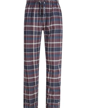Loungewear Leslie Checked Brush Flannel Cotton Lounge Pants in Port Royale / Navy / L - Tokyo Laundry