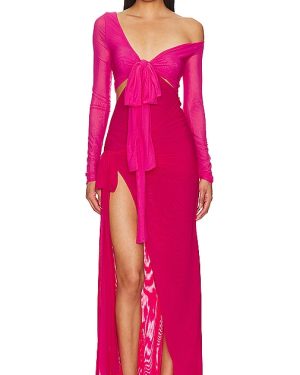 Lovers and Friends Jayleen Asymmetric Dress in Fuchsia. Size XS, XXS.
