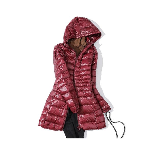 (M, Wine red) Women Puffer Jackets Ultralight Duck Down Jacket 2024 New Autumn Winte