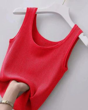 (M, red) Crop Tops Sexy Lingerie Tank Tops Women Summer Camisole Black White Top Y2k Undershirt Sleep Vest Bralette Plus Size Camis