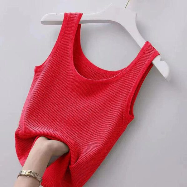 (M, red) Crop Tops Sexy Lingerie Tank Tops Women Summer Camisole Black White Top Y2k Undershirt Sleep Vest Bralette Plus Size Camis