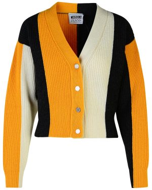 M05CH1N0 Jeans Multicolor Wool And Viscose Blend Striped Cardigan