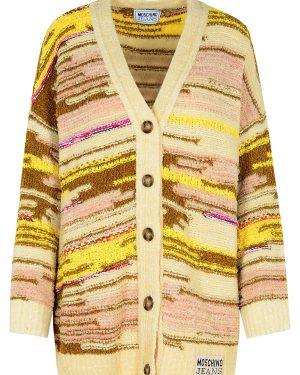 M05CH1N0 Jeans White Cotton Blend Cardigan