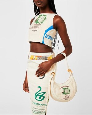 MARINE SERRE Regenerated Bag Camisole - White
