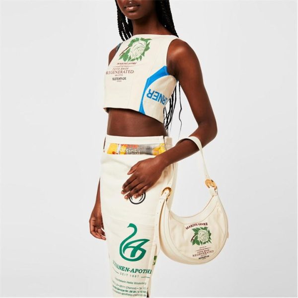 MARINE SERRE Regenerated Bag Camisole - White