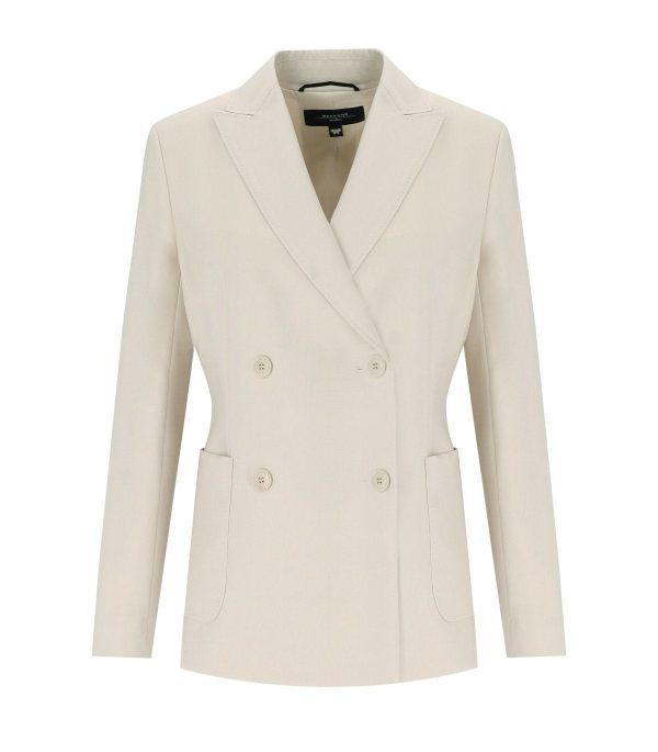 MAX MARA WEEKEND NERVOSO SABBIA DOUBLE-BREASTED BLAZER