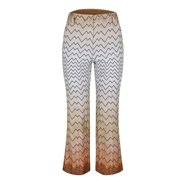 MISSONI Degrade Crochet-Knit Bootcut Trousers - Beige
