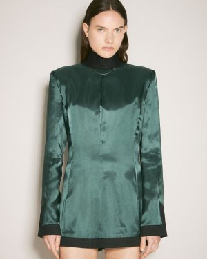 MM6 Maison Margiela Inside-out Blazer Dress - Woman Dresses Green It - 42