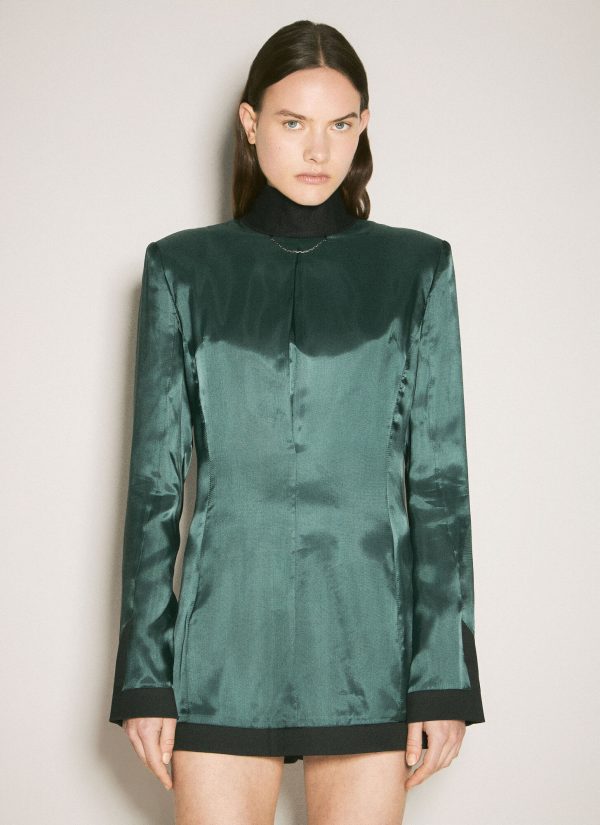 MM6 Maison Margiela Inside-out Blazer Dress - Woman Dresses Green It - 42