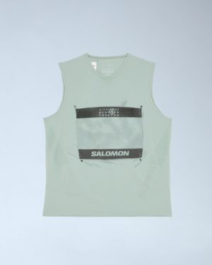 MM6 Maison Margiela x Salomon Logo Motif Tank Top - Woman Tops Green M