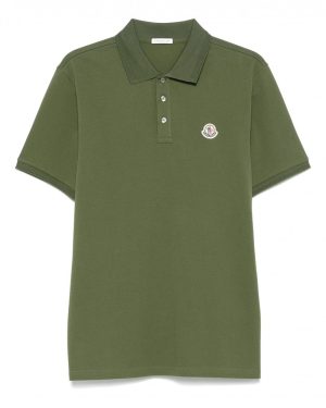 MONCLER CLASSIC ARCHIVE LOGO POLO SHIRT Size: L, colour: GREEN