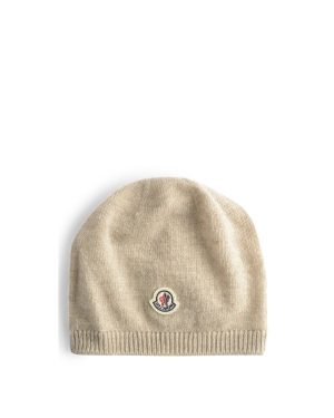 MONCLER ENFANT BABY ARCHIVE LOGO HAT Size: XS, colour: BEIGE