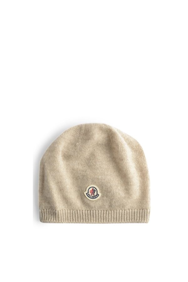 MONCLER ENFANT BABY ARCHIVE LOGO HAT Size: XS, colour: BEIGE